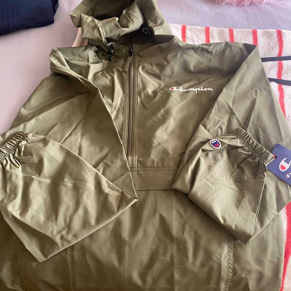 Olive green champion wind breaker